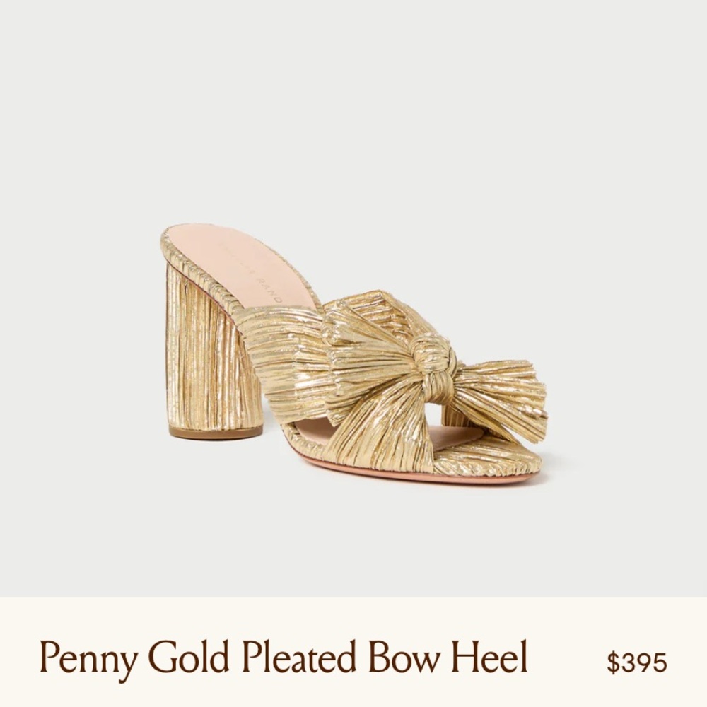 Loeffler Randall Womens Penny Pleated High Heel - Gold 9.5